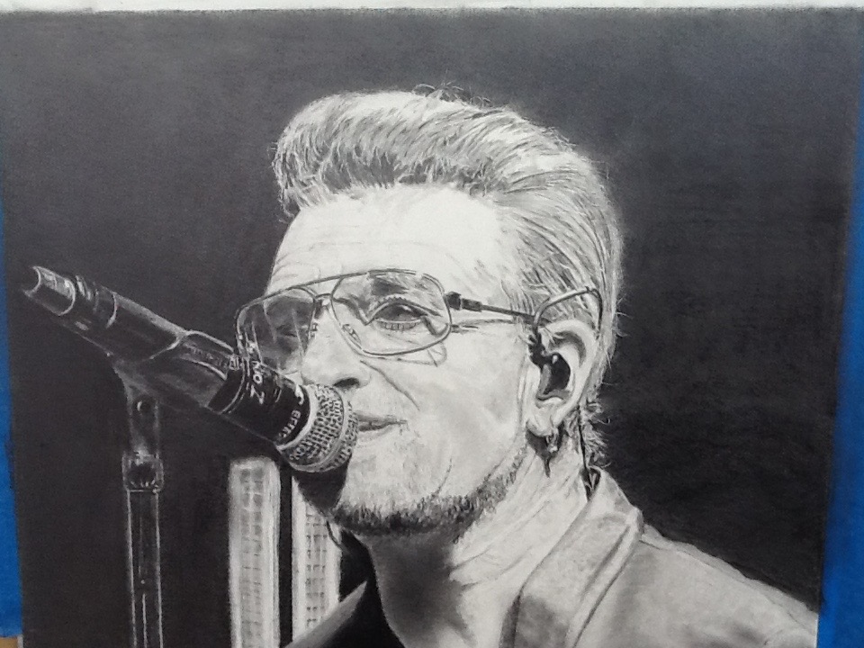 Bono - Graphite Pencil - unframed - £200