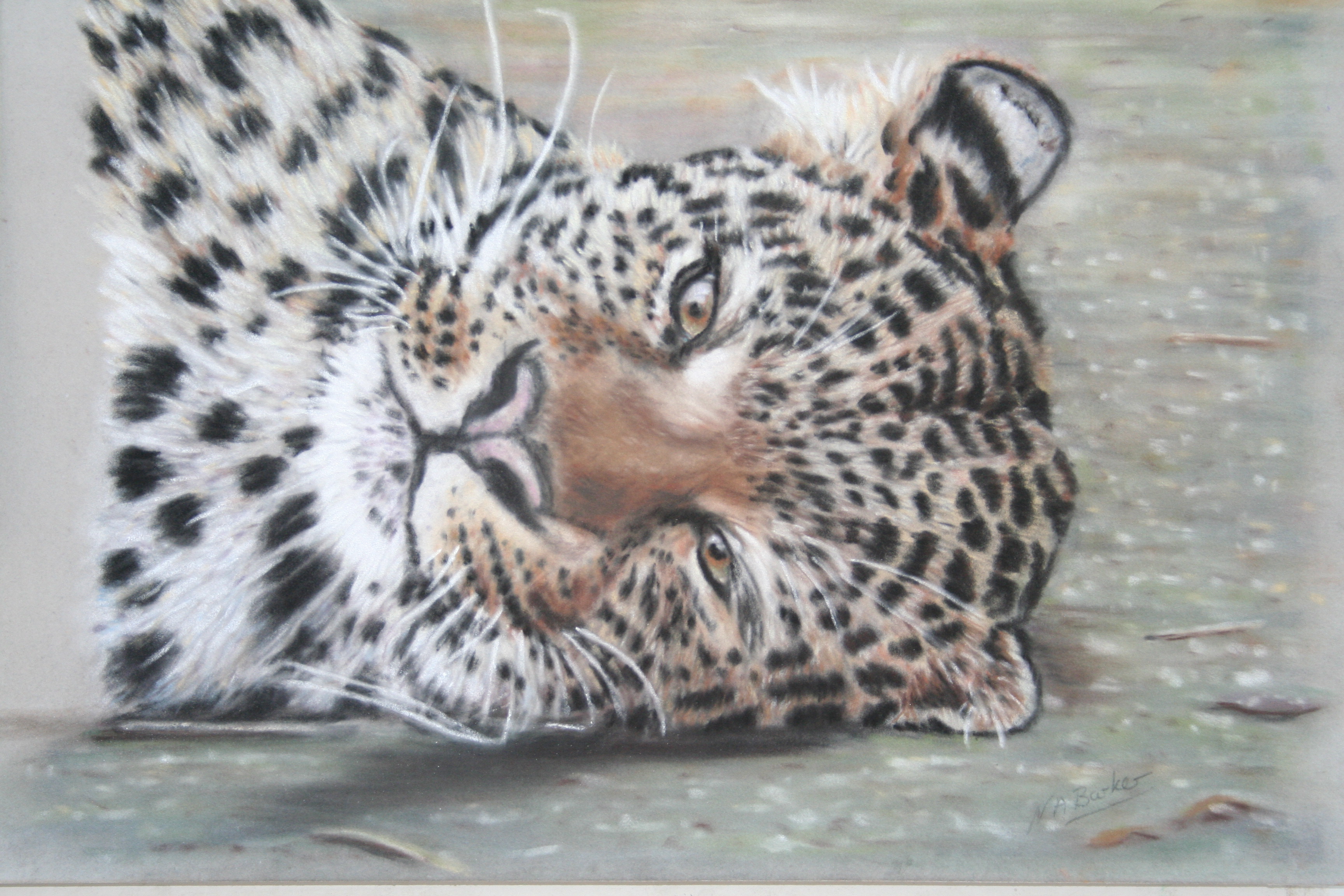 Lazy Day - Pastel on Velour - Framed Original - £200