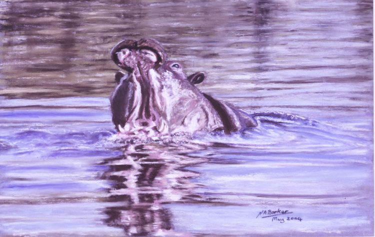 The Yawning - Pastel - Framed Original - £275