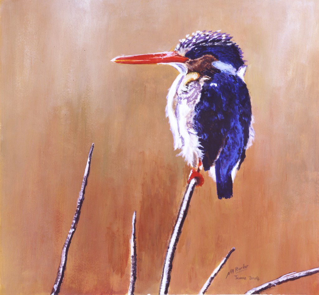 Malachite Kingfisher - Acrylic - £Sold