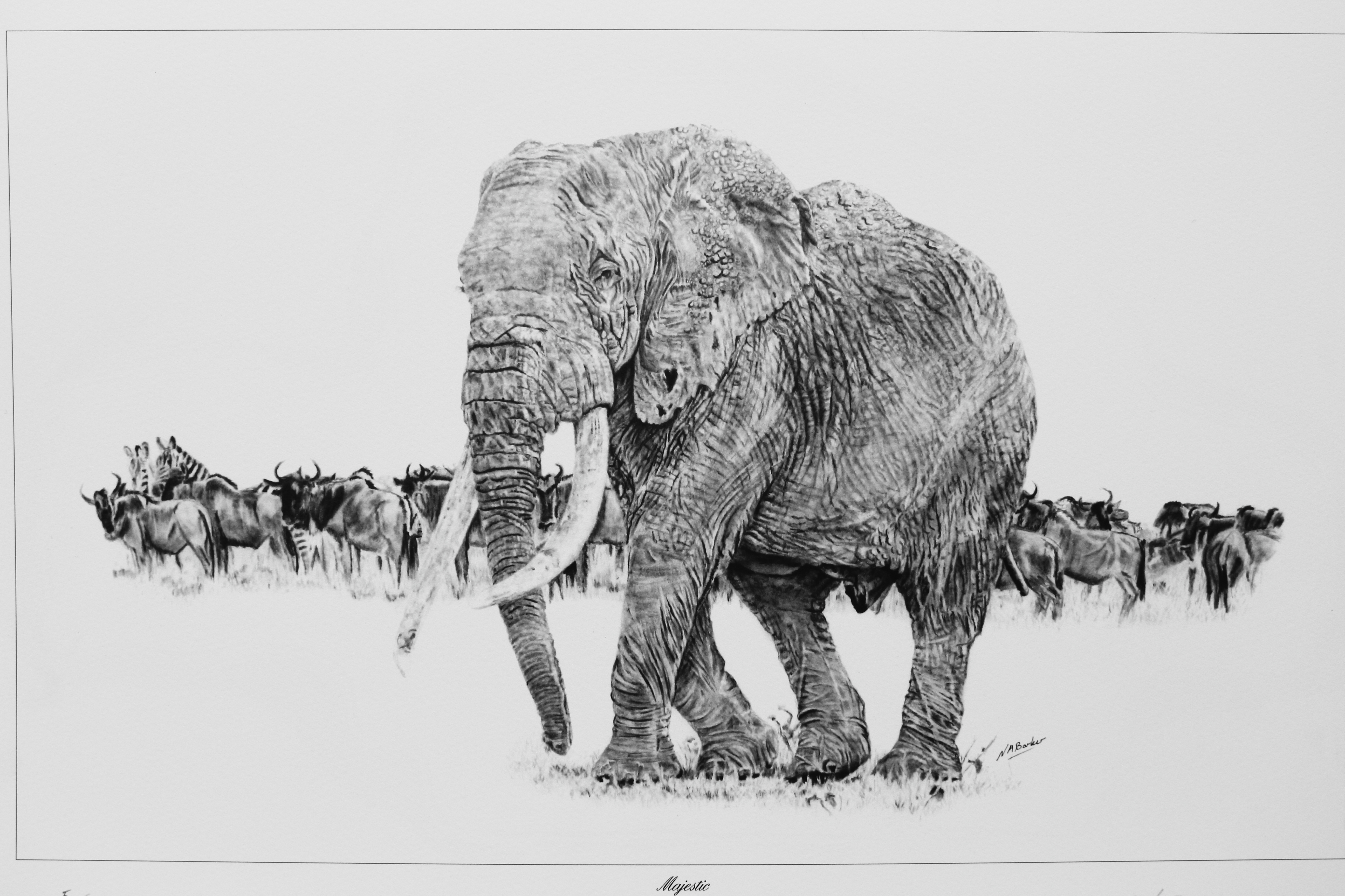 Majestic - Graphite - Framed Original - £1500