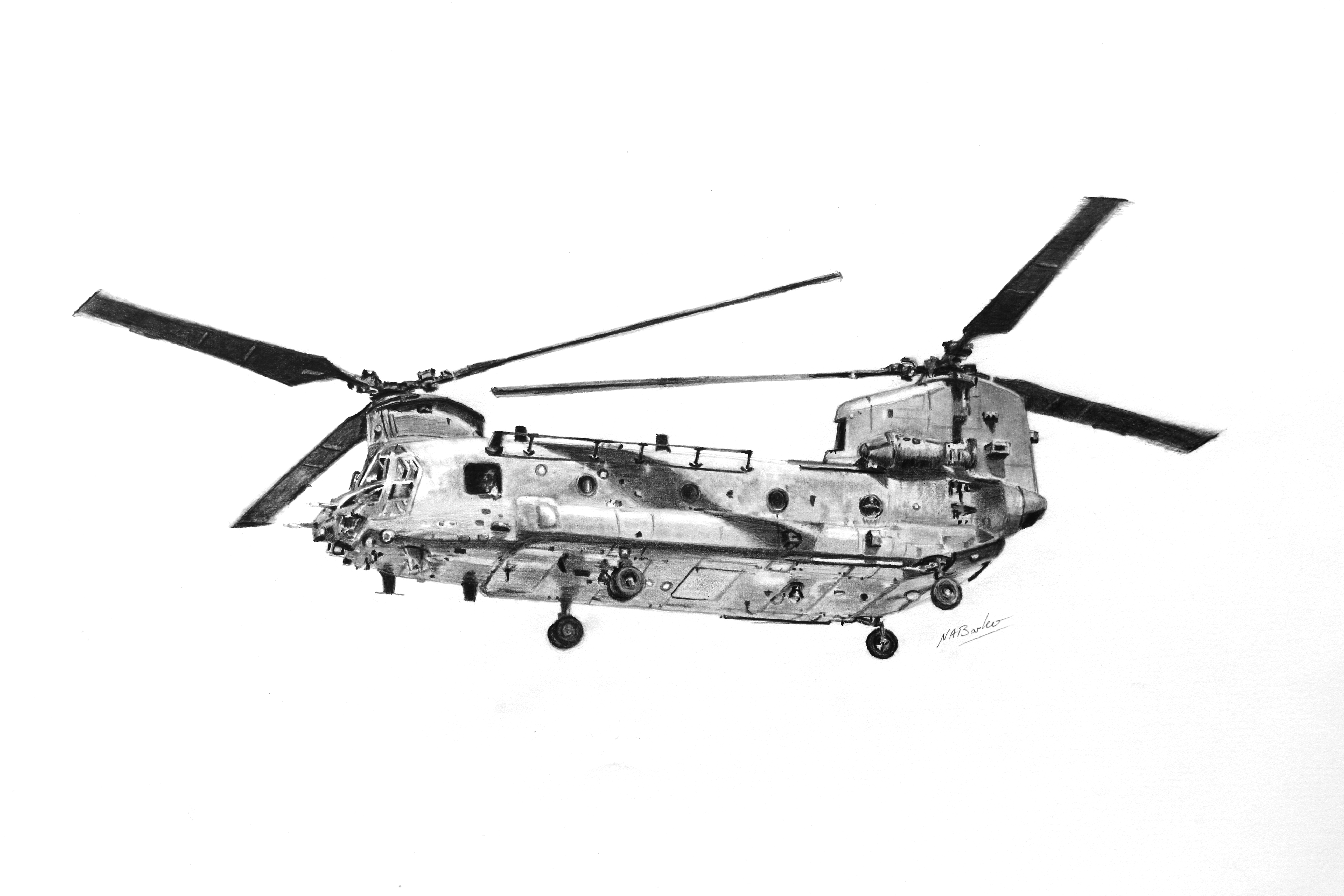 Chinook - Graphite - Framed - Sold